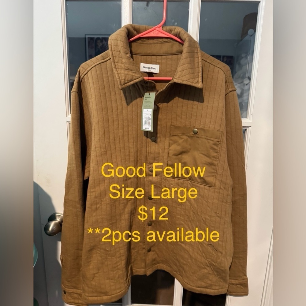 Goodfellow & Co Men's Tan Casual Button Down Shirt